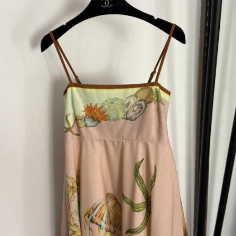 Zimmerman Marine-Inspired Shell Print Elegant Strapless Dress